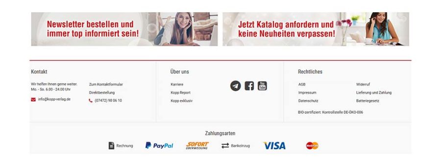 Katalog Newsletter Bezahlmethoden (Kopp Verlag)